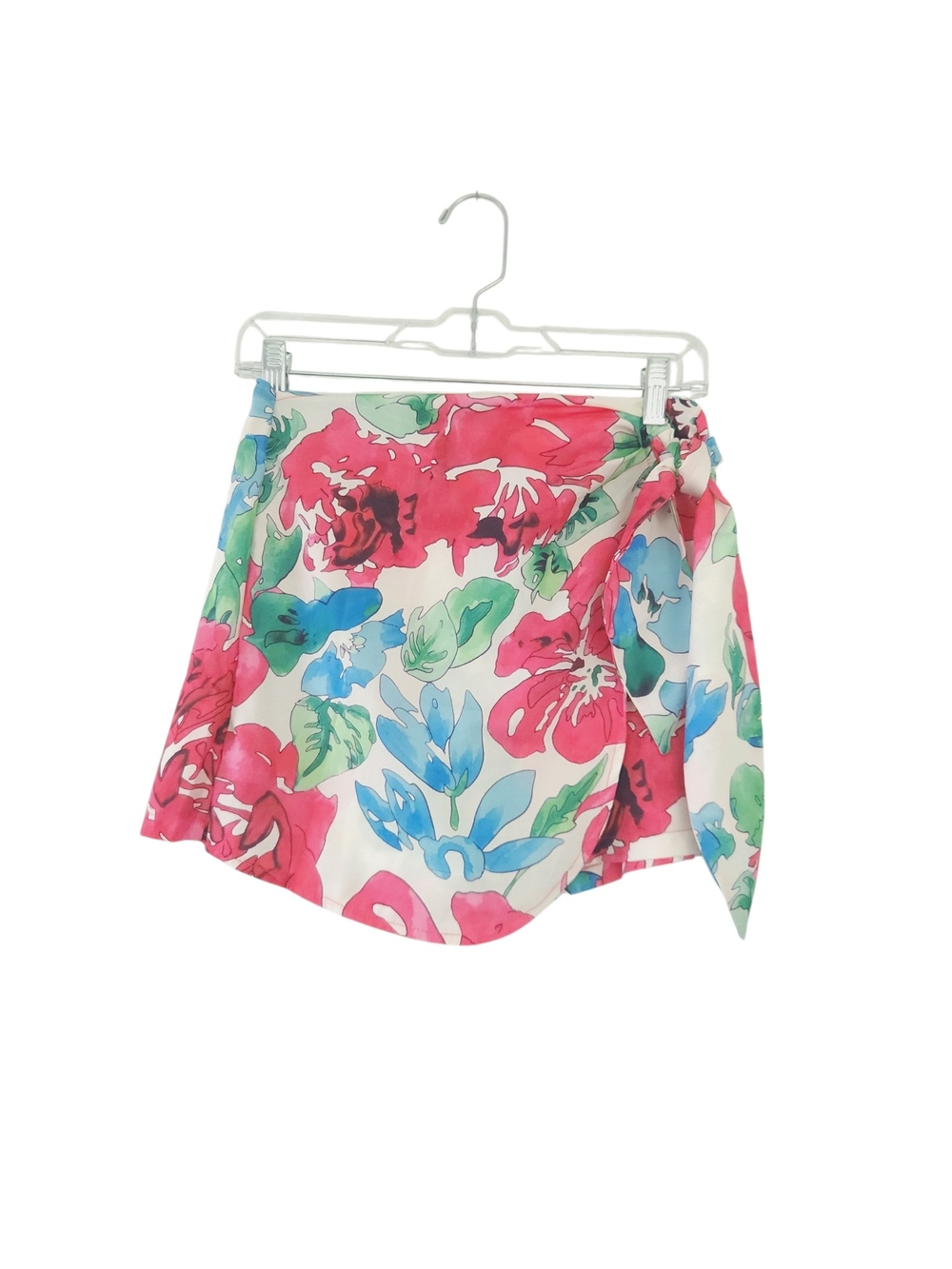 New Micas Floral Tie-Waist Skort Small Tropical Print Floral Resortwear Summer